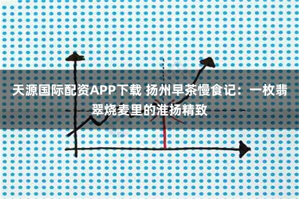 天源国际配资APP下载 扬州早茶慢食记：一枚翡翠烧麦里的淮扬精致